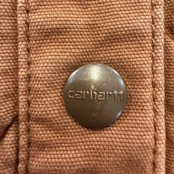 Carhartt Quilted Canvas Utility Vest Brown Workwear Gorpcore Youth XL/Women's S - Picture 5 of 12